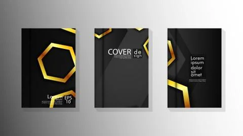Vector collection of book cover backgrounds for brochures, leaflets, leaflets Stock Illustration