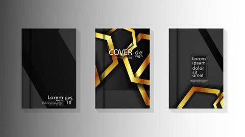 Vector collection of book cover backgrounds for brochures, leaflets, leaflets Stock Illustration