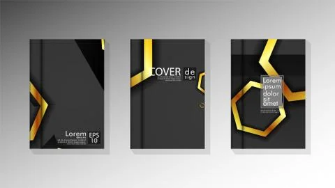 Vector collection of book cover backgrounds for brochures, leaflets, leaflets Stock Illustration
