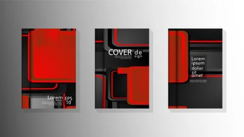 Vector collection of book cover backgrounds for brochures, leaflets, leaflets Stock Illustration