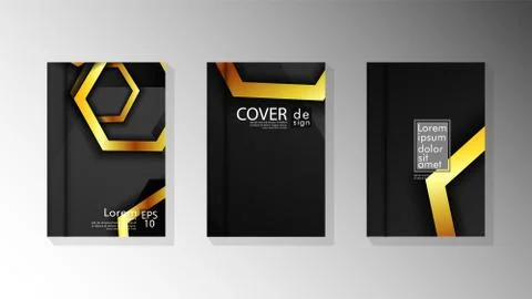 Vector collection of book cover backgrounds for brochures, leaflets, leaflets Stock Illustration