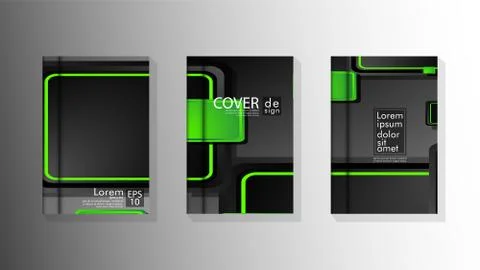 Vector collection of book cover backgrounds for brochures, leaflets, leaflets 库存插图