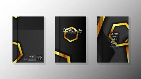 Vector collection of book cover backgrounds for brochures, leaflets, leaflets Stock Illustration