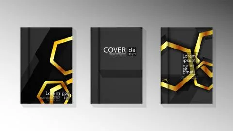 Vector collection of book cover backgrounds for brochures, leaflets, leaflets Stock Illustration