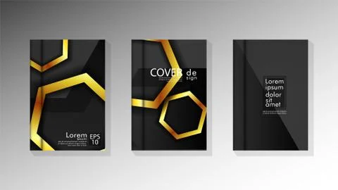 Vector collection of book cover backgrounds for brochures, leaflets, leaflets Stock Illustration