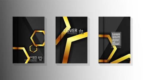 Vector collection of book cover backgrounds for brochures, leaflets, leaflets Stock Illustration