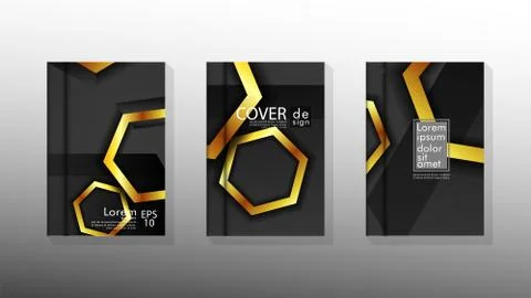 Vector collection of book cover backgrounds for brochures, leaflets, leaflets Stock Illustration