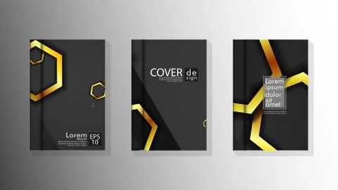 Vector collection of book cover backgrounds for brochures, leaflets, leaflets Stock Illustration
