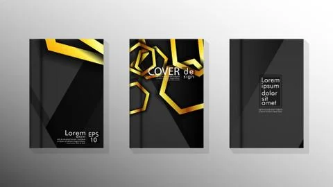 Vector collection of book cover backgrounds for brochures, leaflets, leaflets Stock Illustration