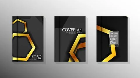 Vector collection of book cover backgrounds for brochures, leaflets, leaflets Stock Illustration