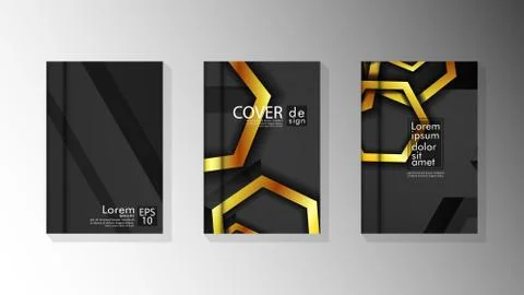 Vector collection of book cover backgrounds for brochures, leaflets, leaflets Stock Illustration