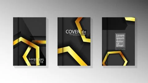 Vector collection of book cover backgrounds for brochures, leaflets, leaflets Stock Illustration