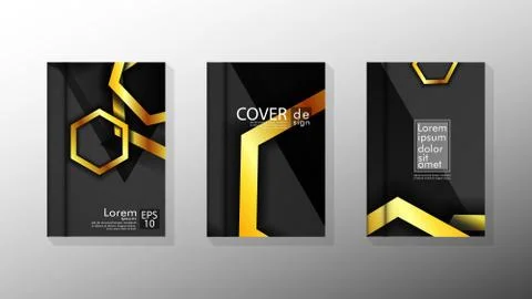 Vector collection of book cover backgrounds for brochures, leaflets, leaflets Stock Illustration