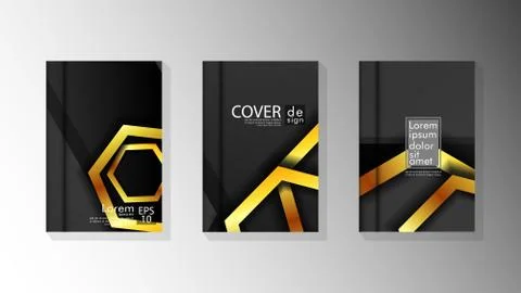 Vector collection of book cover backgrounds for brochures, leaflets, leaflets Stock Illustration