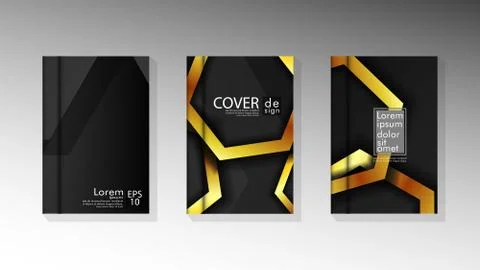 Vector collection of book cover backgrounds for brochures, leaflets, leaflets イラスト素材