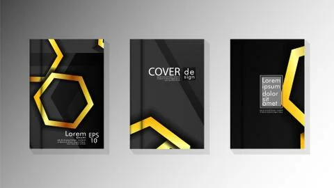 Vector collection of book cover backgrounds for brochures, leaflets, leaflets Stock Illustration