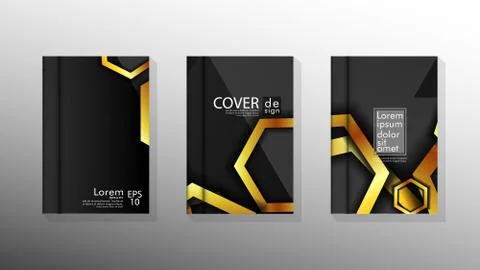 Vector collection of book cover backgrounds for brochures, leaflets, leaflets Stock Illustration
