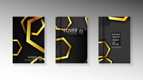 Vector collection of book cover backgrounds for brochures, leaflets, leaflets Stock Illustration
