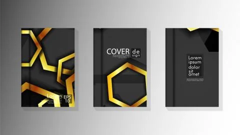 Vector collection of book cover backgrounds for brochures, leaflets, leaflets Stock Illustration