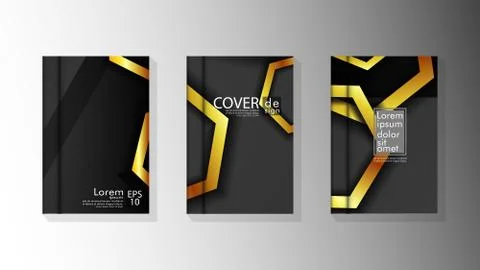 Vector collection of book cover backgrounds for brochures, leaflets, leaflets Stock Illustration