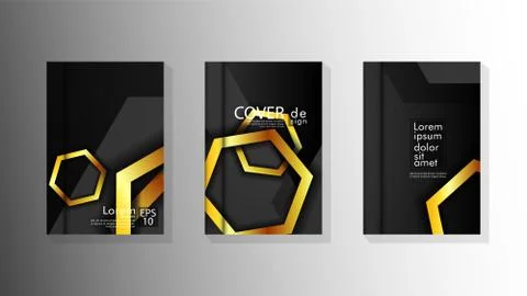 Vector collection of book cover backgrounds for brochures, leaflets, leaflets Stock Illustration