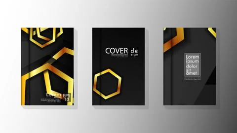 Vector collection of book cover backgrounds for brochures, leaflets, leaflets Stock Illustration