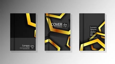 Vector collection of book cover backgrounds for brochures, leaflets, leaflets Stock Illustration