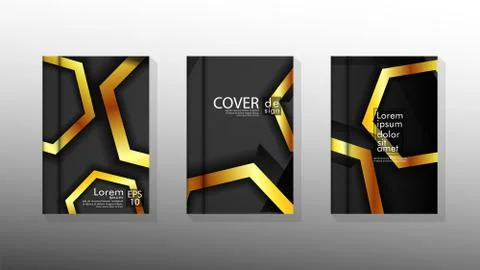 Vector collection of book cover backgrounds for brochures, leaflets, leaflets Stock Illustration