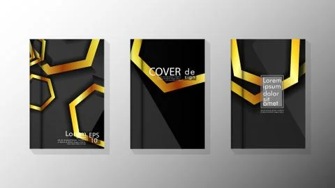 Vector collection of book cover backgrounds for brochures, leaflets, leaflets Stock Illustration