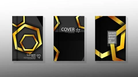 Vector collection of book cover backgrounds for brochures, leaflets, leaflets Stock Illustration