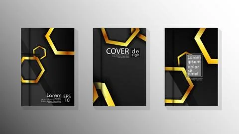 Vector collection of book cover backgrounds for brochures, leaflets, leaflets Stock Illustration