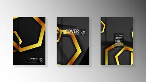 Vector collection of book cover backgrounds for brochures, leaflets, leaflets Stock Illustration