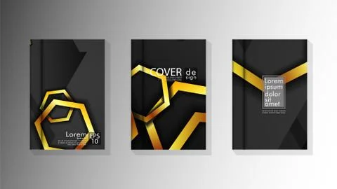 Vector collection of book cover backgrounds for brochures, leaflets, leaflets イラスト素材