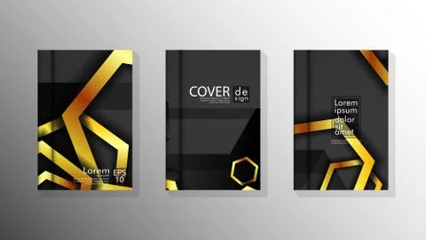 Vector collection of book cover backgrounds for brochures, leaflets, leaflets Stock Illustration