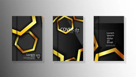 Vector collection of book cover backgrounds for brochures, leaflets, leaflets イラスト素材