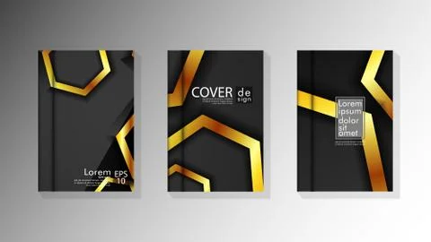 Vector collection of book cover backgrounds for brochures, leaflets, leaflets Stock Illustration