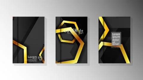 Vector collection of book cover backgrounds for brochures, leaflets, leaflets Stock Illustration