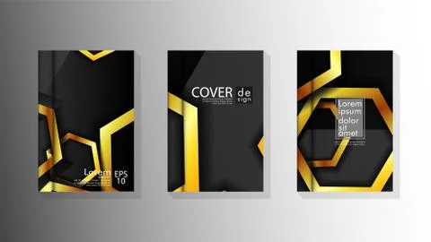 Vector collection of book cover backgrounds for brochures, leaflets, leaflets Stock Illustration