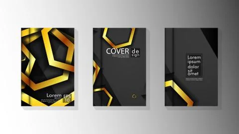 Vector collection of book cover backgrounds for brochures, leaflets, leaflets Stock Illustration