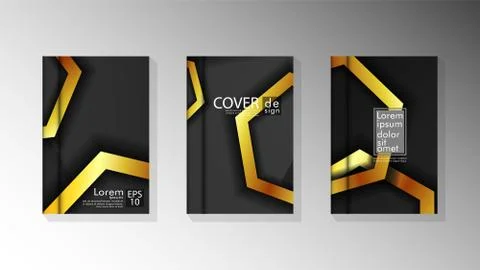 Vector collection of book cover backgrounds for brochures, leaflets, leaflets Stock Illustration