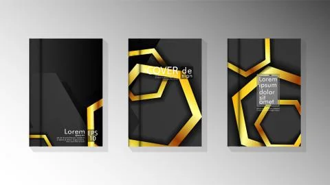 Vector collection of book cover backgrounds for brochures, leaflets, leaflets Stock Illustration