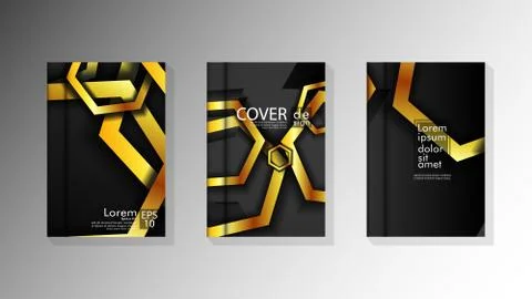Vector collection of book cover backgrounds for brochures, leaflets, leaflets Stock Illustration