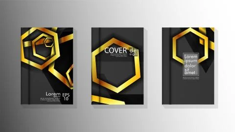 Vector collection of book cover backgrounds for brochures, leaflets, leaflets Stock Illustration