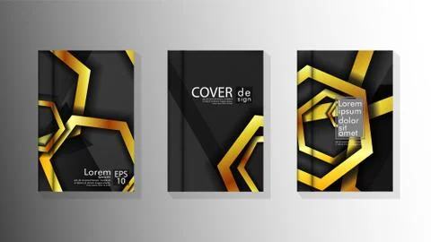 Vector collection of book cover backgrounds for brochures, leaflets, leaflets Stock Illustration