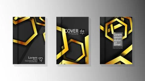 Vector collection of book cover backgrounds for brochures, leaflets, leaflets Stock Illustration