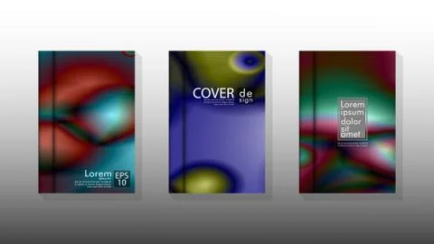 Vector collection of book cover backgrounds for brochures, leaflets, leaflets Stock Illustration
