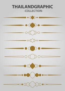 Vector collection of calligraphic, elegant dividers and page ornaments. Set.. Stock Illustration