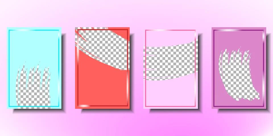 Vector collection of cards template.  Set of backgrounds Stock Illustration