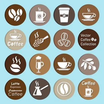 Vector collection: coffee icons Stock Illustration