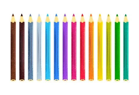 Vector collection of color pencils Illustrazione stock
